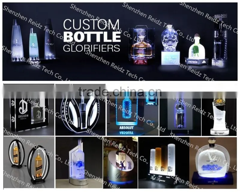 Alibaba custom new product lighting logo promotional acrylic display