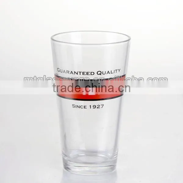 pint beer glass with logo custom