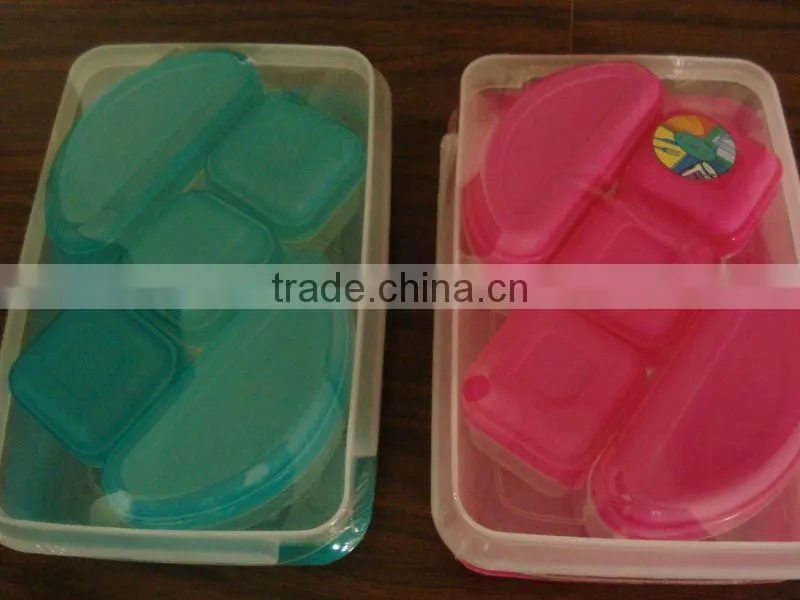plastic food storage box,4 pcs mini container,small plastic box