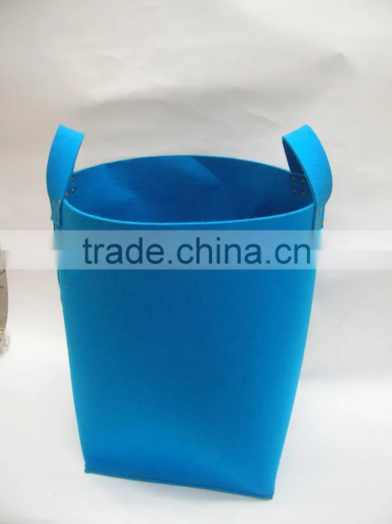 Cheap collapsible basket hot selling foldable felt storage cylinder felt storage basket