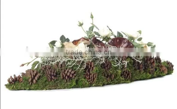 moss rattan cross planter