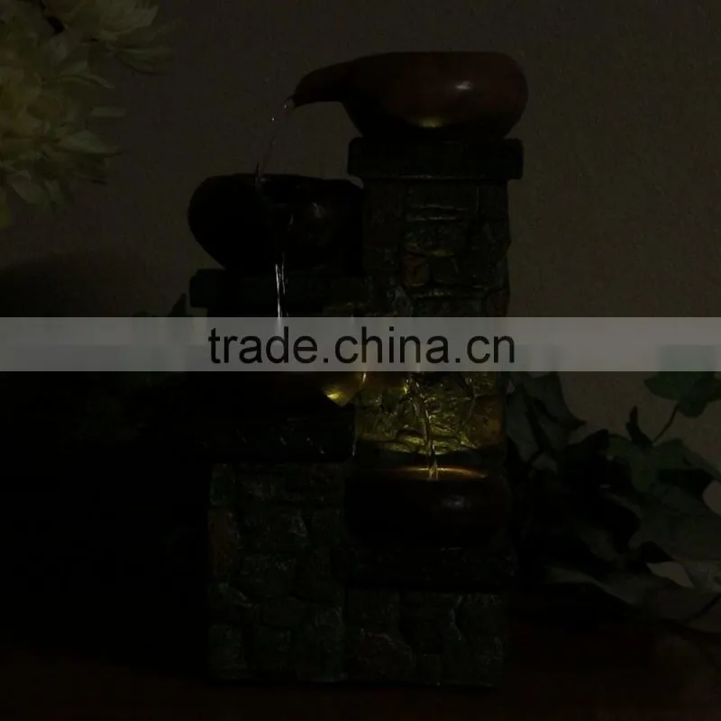 Brick Steps Tabletop Fountain with LED Light