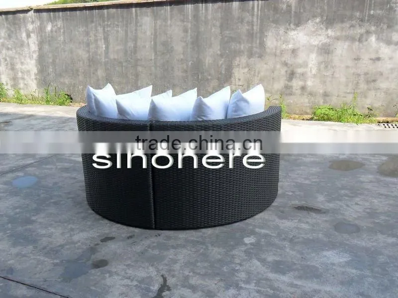 Outdoor furniture rattan daybed outdoor rattan sofa bed AY1703