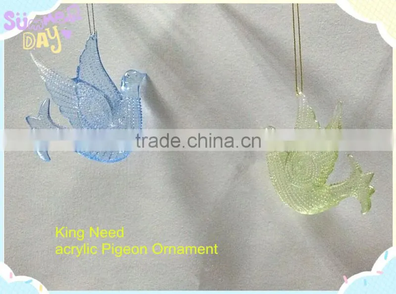 Acrylic clear flying pigeon product accessories hanging ornament