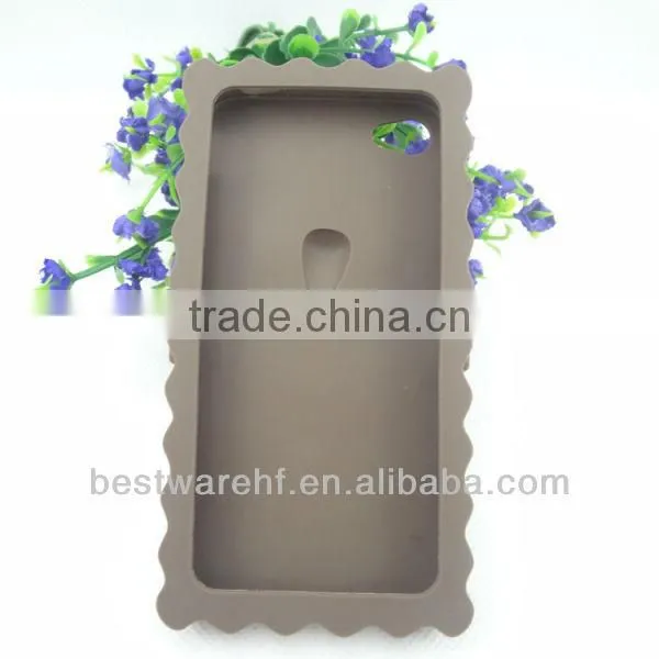 Custom silicone rubber mobile phone bag, cellphone case for apple iphone 5 5s