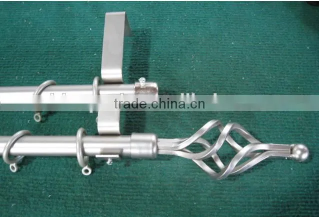 satin nickle metal curtain rod with popular finals with best quality