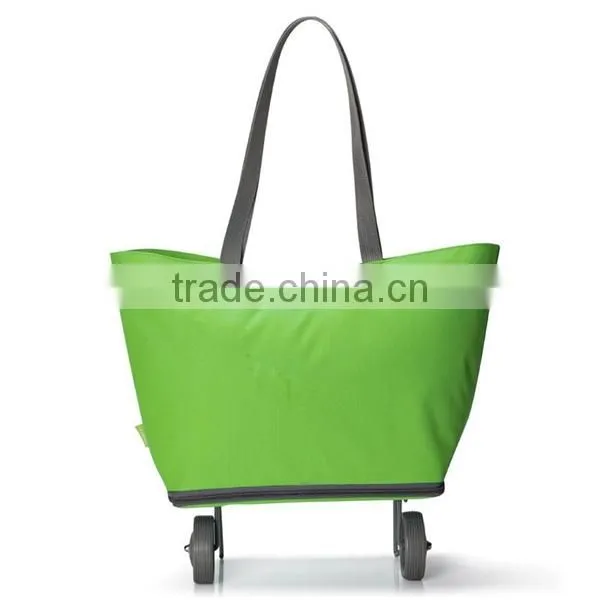 Foldable Collapsible Rolling Wheeled Shopping Market Trolley Cart