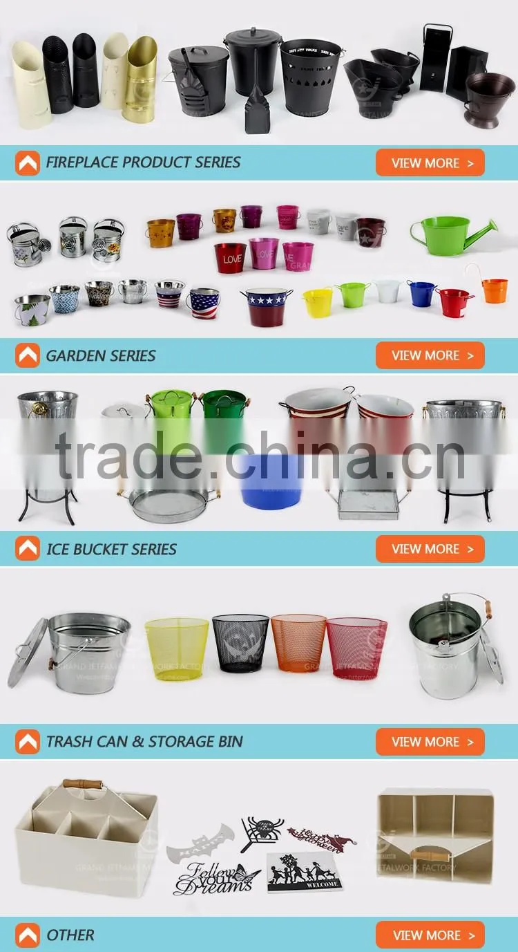 ash bucket with lid metal wooden ash bucket with handle
