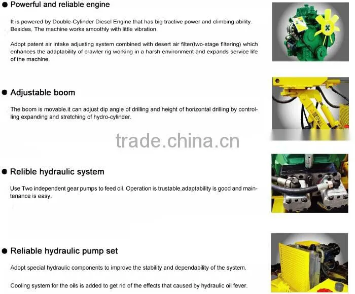 Always Hot Sold in Africa Granite Crawler Drill Rig KY100 for Blast Hole Boring