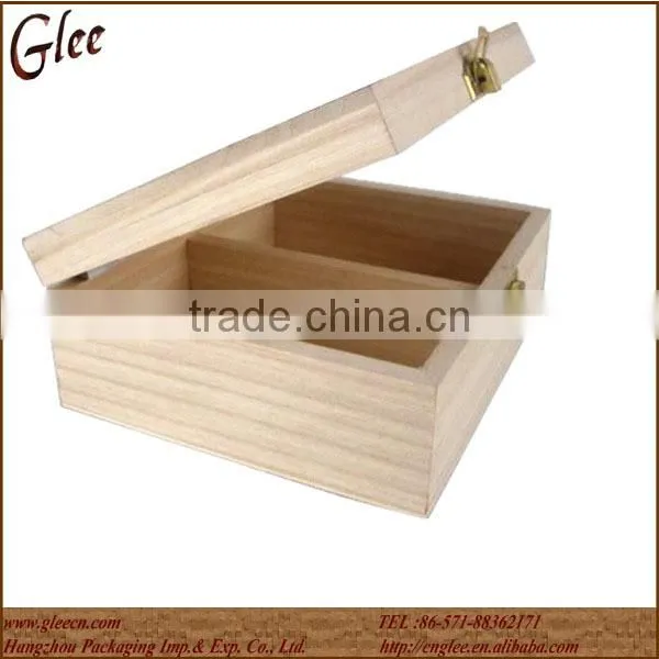 Fancy empty wholesale wooden tea packaging box