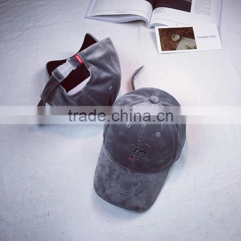 Velvet Fabric Sport Style Baseball Cap And Fashion Hat