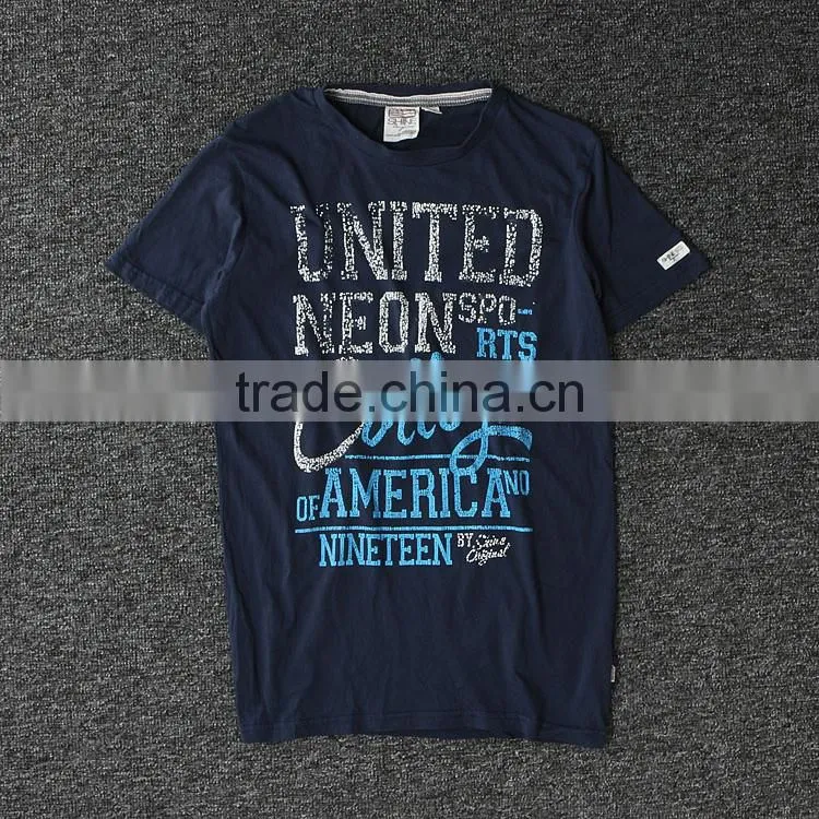 100% cotton crack printing men t-shirt