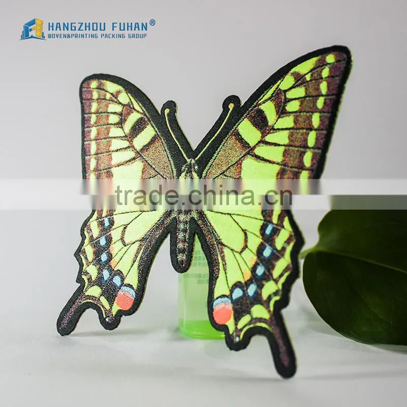 China Supplier Custom Butterfly Woven Patches