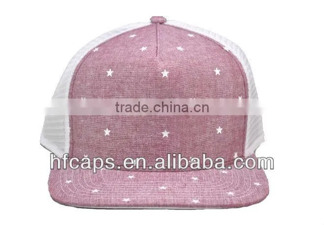 2013 trendy 5 panels custom design plain flat bill snapback trucker mesh caps and hats