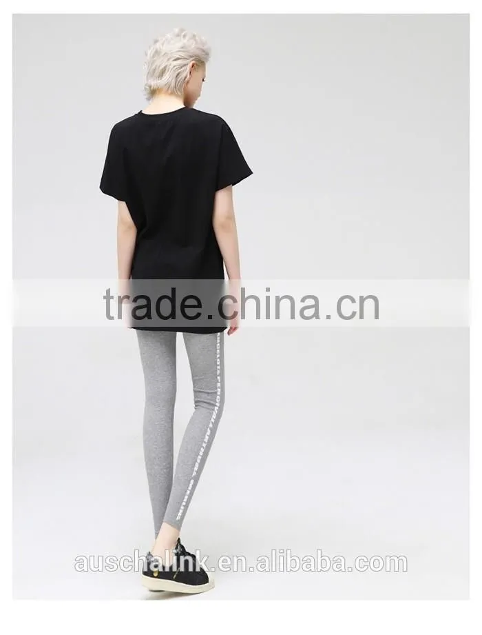 newest wholesale ladies cheap alphabet print cotton pants customized