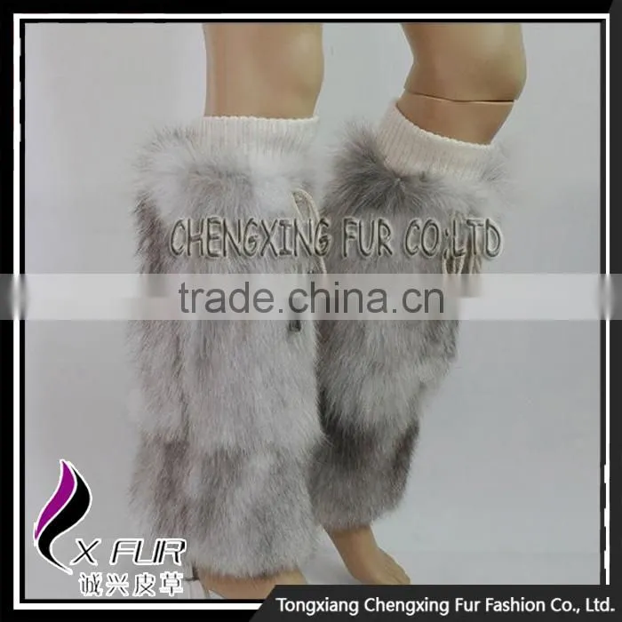 CX-A-15 China Wholesale Hot Sale Rabbit Fur Knitting Women Leg Warmer