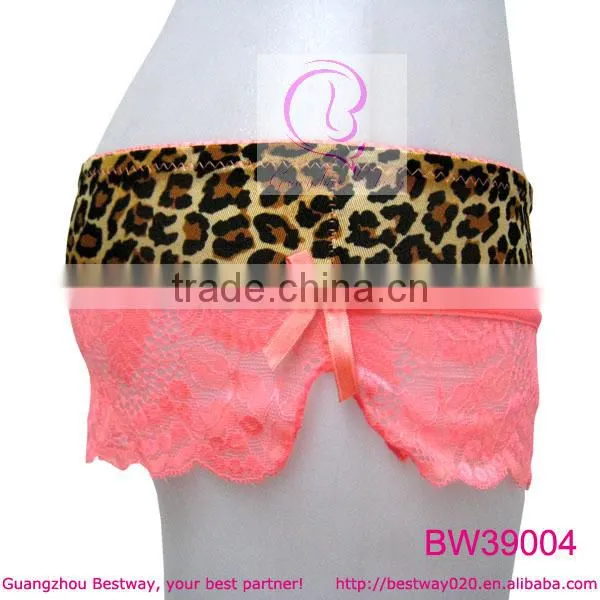 Sex schoolgirl boyshort underwear with lace & bow