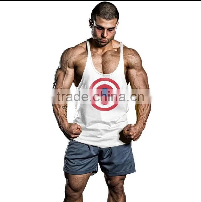 Gym Stringer Tank Top Men Bodybuilding Clothing and Fitness Mens Sleeveless Shirt Sports Vests Cotton Singlets Muscle Tops