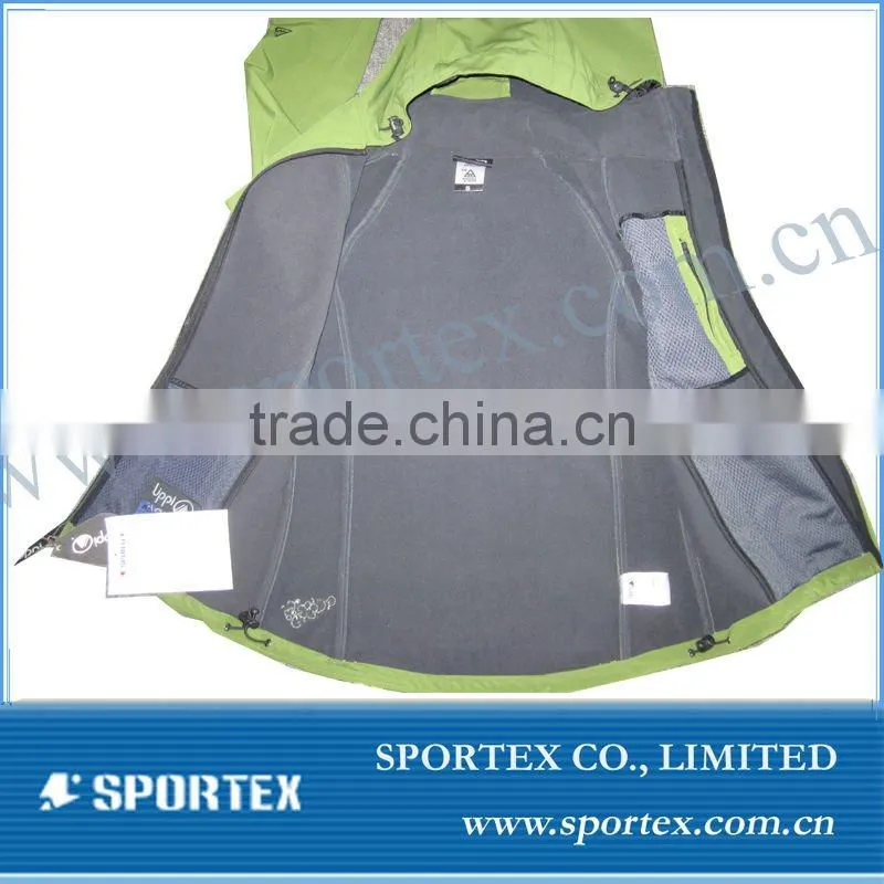women's green solfshell jacket