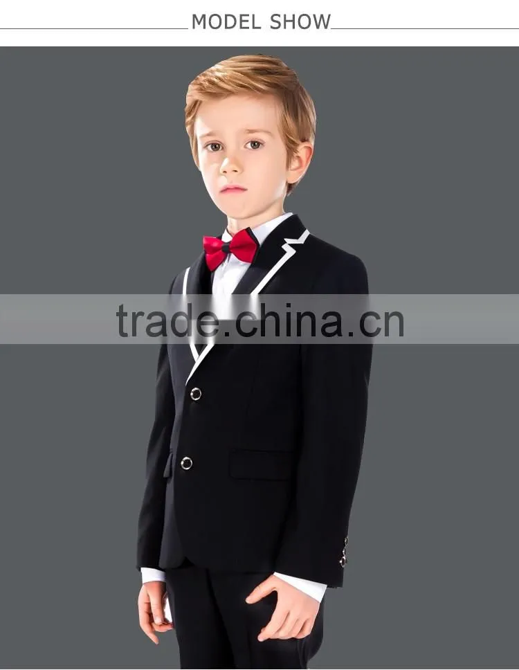 ELPA NXB0041 designer slimming wholesale black 3 piece kids boys suits