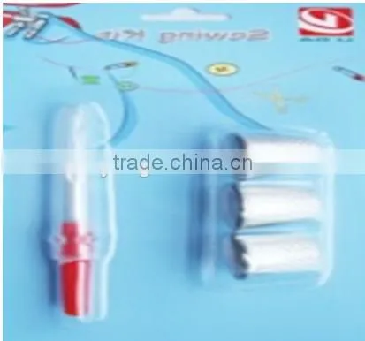 polyester hand sewing thread with scissors and hand needles compact