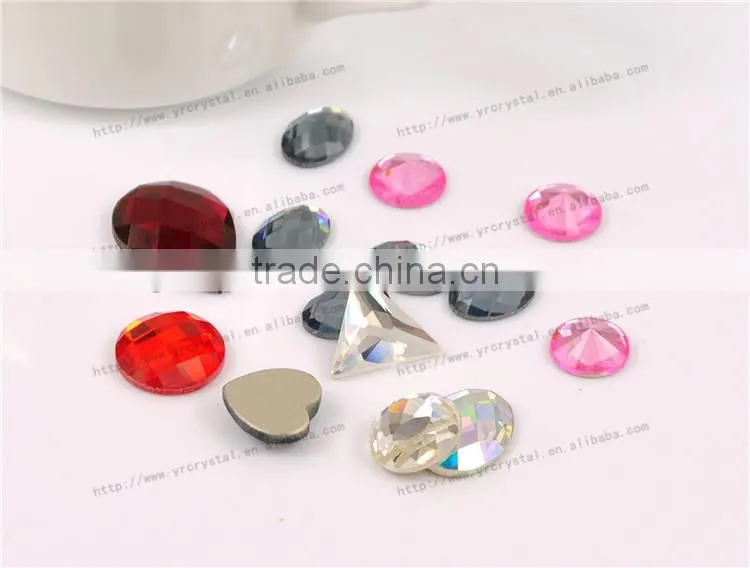 Crystal mirror glass rhinestone no hotfix flat back rhinestone