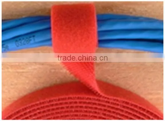 Double sided hook & loop cable tie hook and loop strap