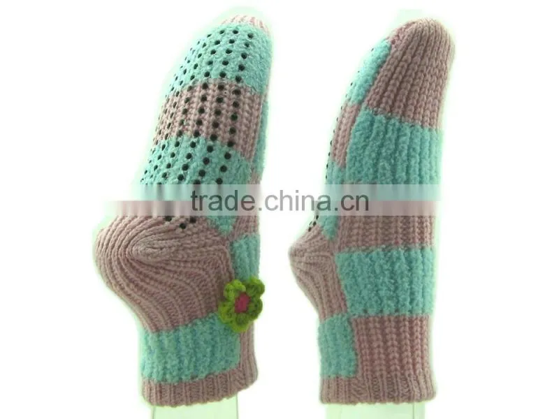 anti-slip acrylic Knitted warm floor socks
