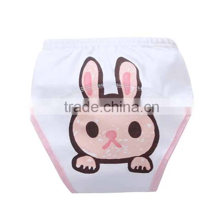 lovely cartoon animal design 3 layers printed waterproof pure cotton baby diaper