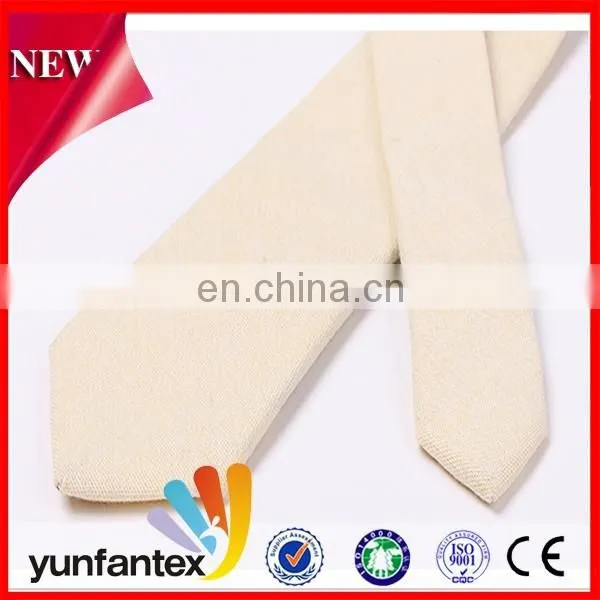 2017 latest new fashion design cotton natural color tie