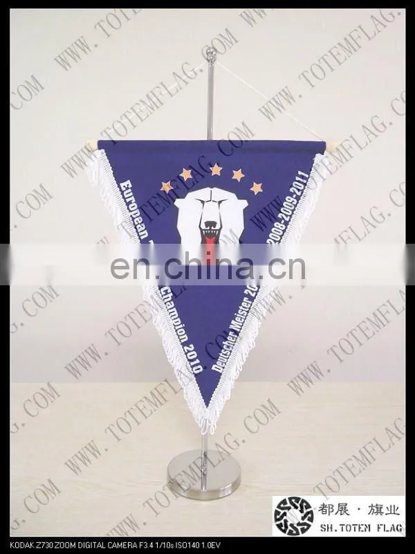 Cheap Custom Pennant Flags with Mini Table Flag Stand