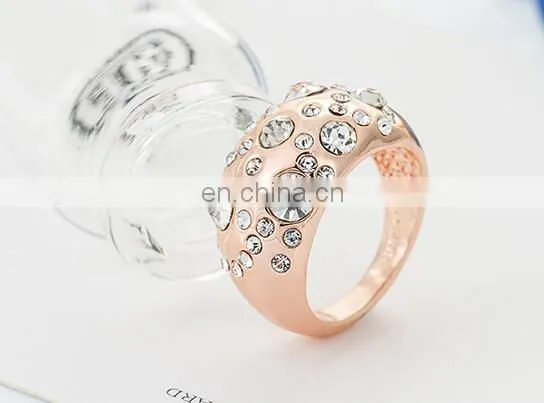 White Gold plated CZ diamond Wedding Rings 7mm women fine Jewelry zirconia crystals Engagement rings top quality alloy ring