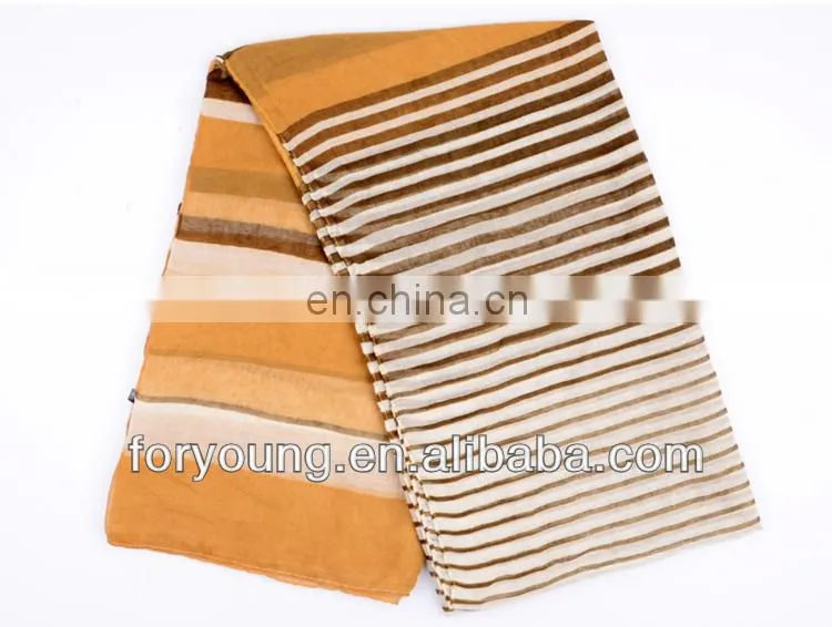 striped print ladies fashion voile scarf