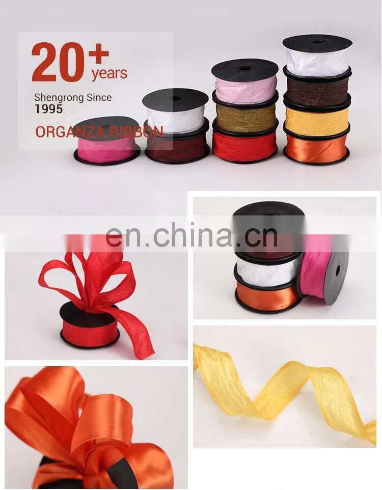 wedding beautiful decoration festival celebration colorful snow organza ribbon
