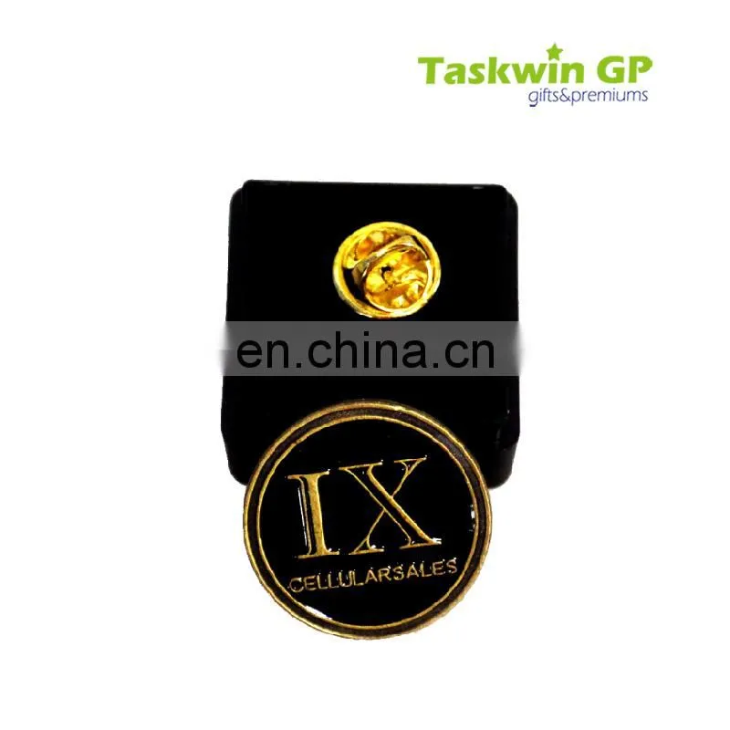 Coin design cheap lapel pin for worker position/Metal name pin badge