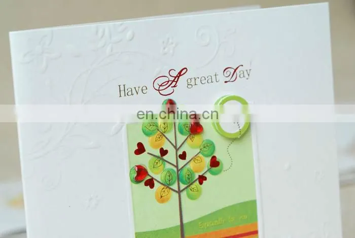 Best wishes handmade paper Greeting cards(ZY19-3035)