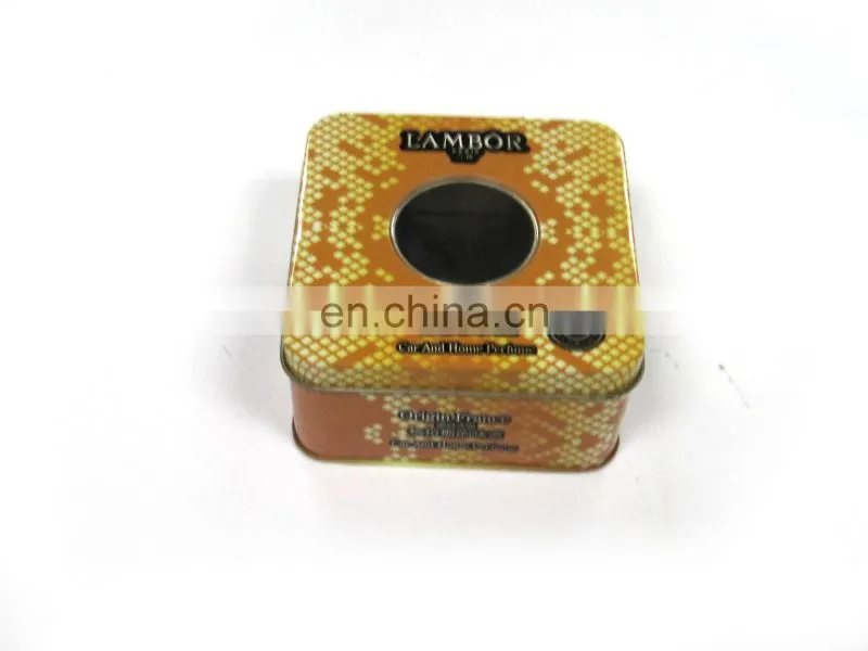 Popular perfume watch tin box with window