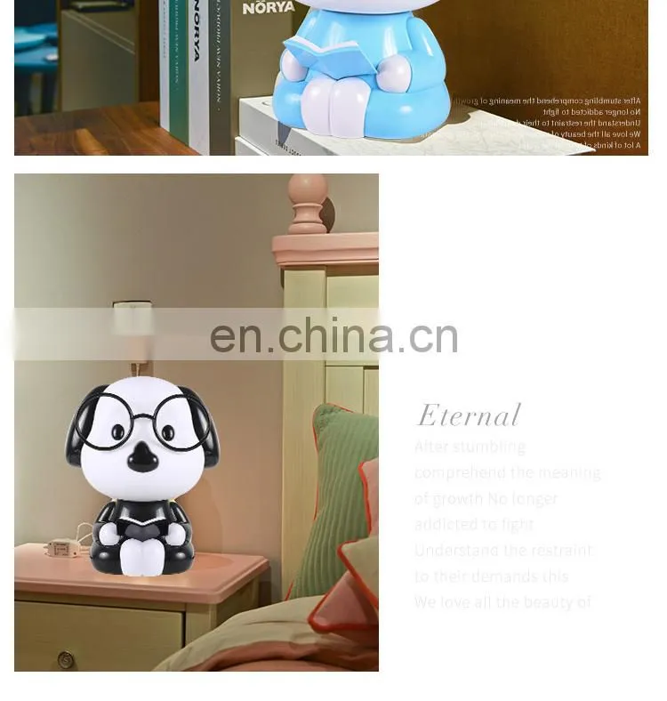Dog cartoon EU plug 220V desk lamp children baby kids gift decorative night lamp