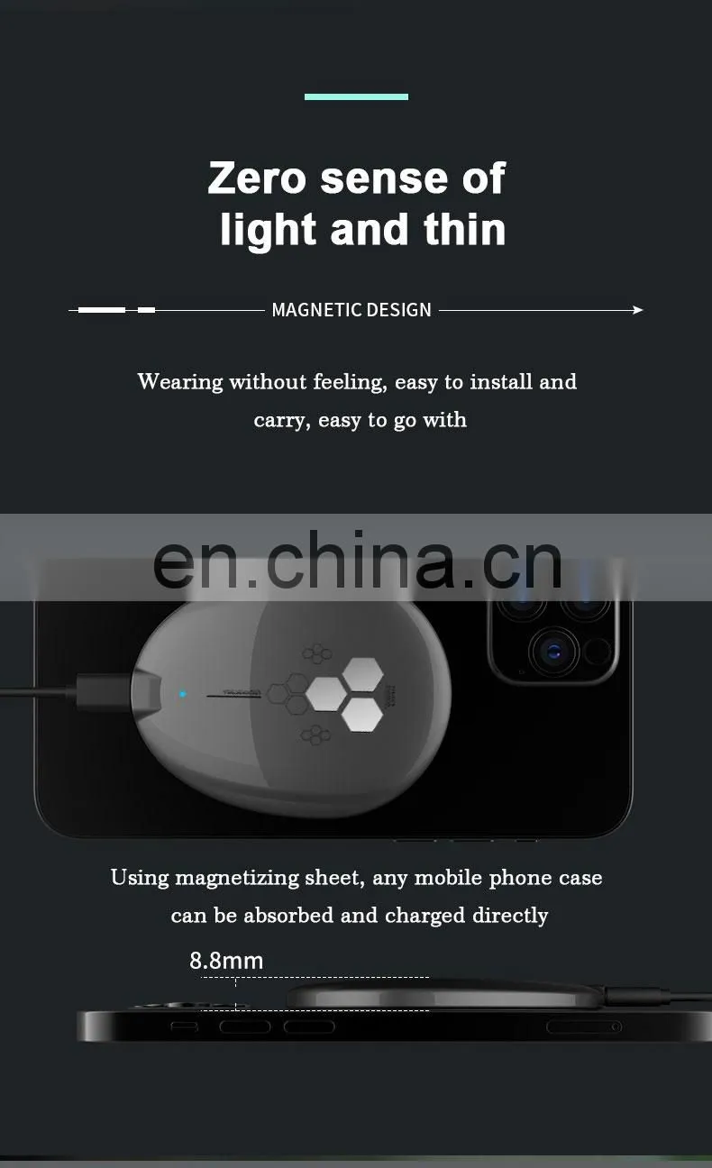 Ready Stock Magnetic Wireless Charger Manufacture Mobile Phone Wireless Charging Magnetic for Iphone 12 Pro Max X 11