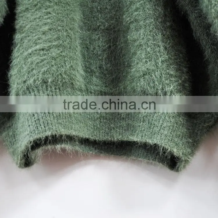 Green marten hair latest design winter sweater women