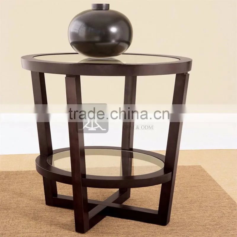 CT-072 Tubbiness Glass Top Side Coffe Table