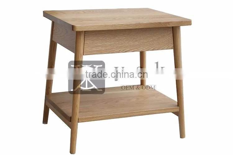 NI-089 Ladder-Shaped Ash Wood Bedside Table