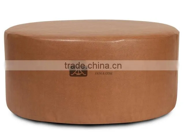 OT-112 Brown Color Micro Fibre Leather Pouf