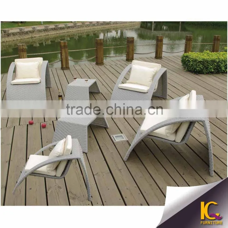 Modern pe rattan sofa waterproof white cushion sofa designs