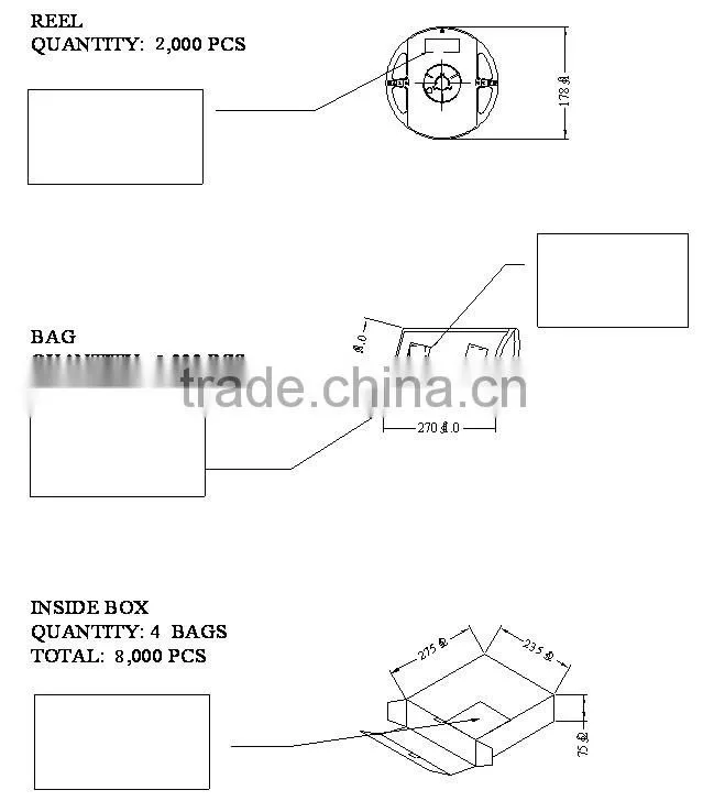 520nm - 530nm Green Color SMD 3528 Epistar Led Chip