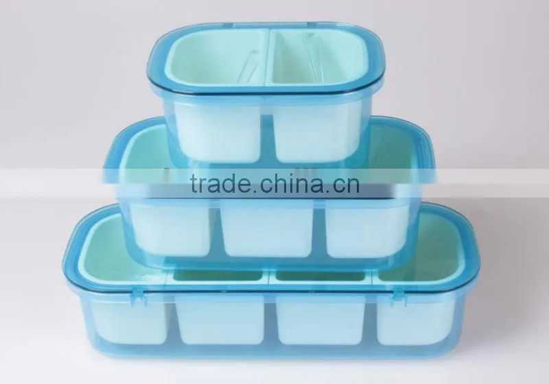 PP condiment dispenser, 3cell plastic cruet