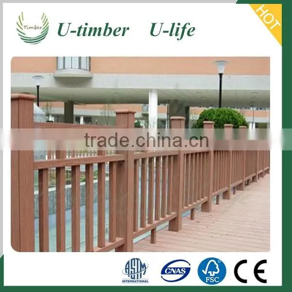World wide known wood plastic composite WPC railing