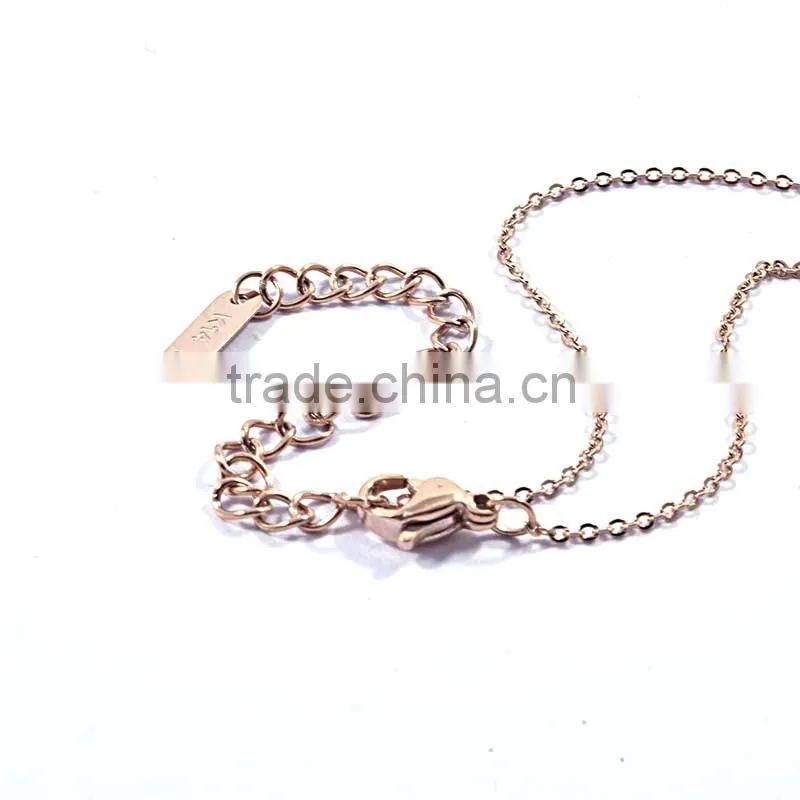 Fashion Jewellery Necklace Heart Style Stainless Steel Jewelry Gold Necklace