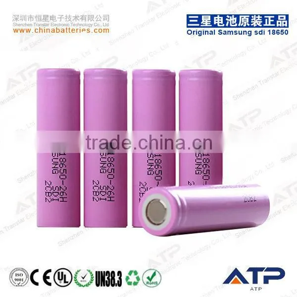 Wholesale Genuine samsung sdi 18650 li-ion battery 3.7v 2600mah samsung ICR18650-26H