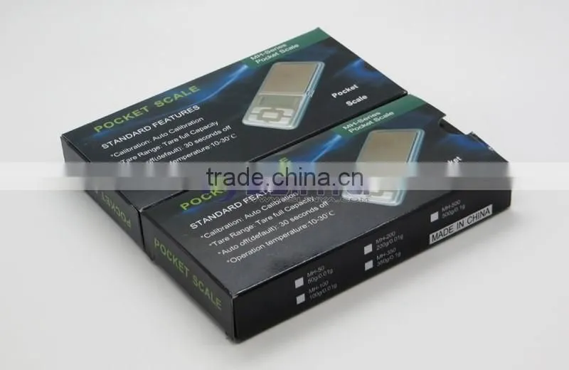 MH-500 Scale 500g/0.1g High Precision Blue LCD Pocket Weighing Scale